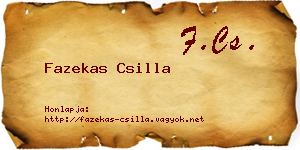 Fazekas Csilla névjegykártya
