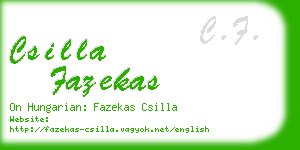 csilla fazekas business card